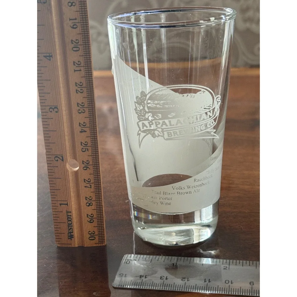 Appalachian Brewing Co Harrisburg PA Beer Taster Sampler Glass 4 Inch White Logo